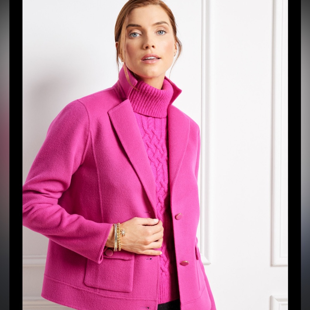 Talbots Coat Hot Pink Wool | Size 2